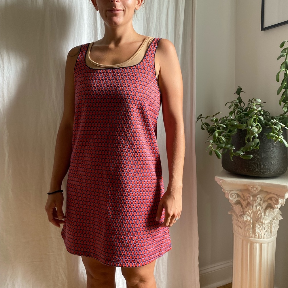 Zara Wide Strap Pattern Mini Dress